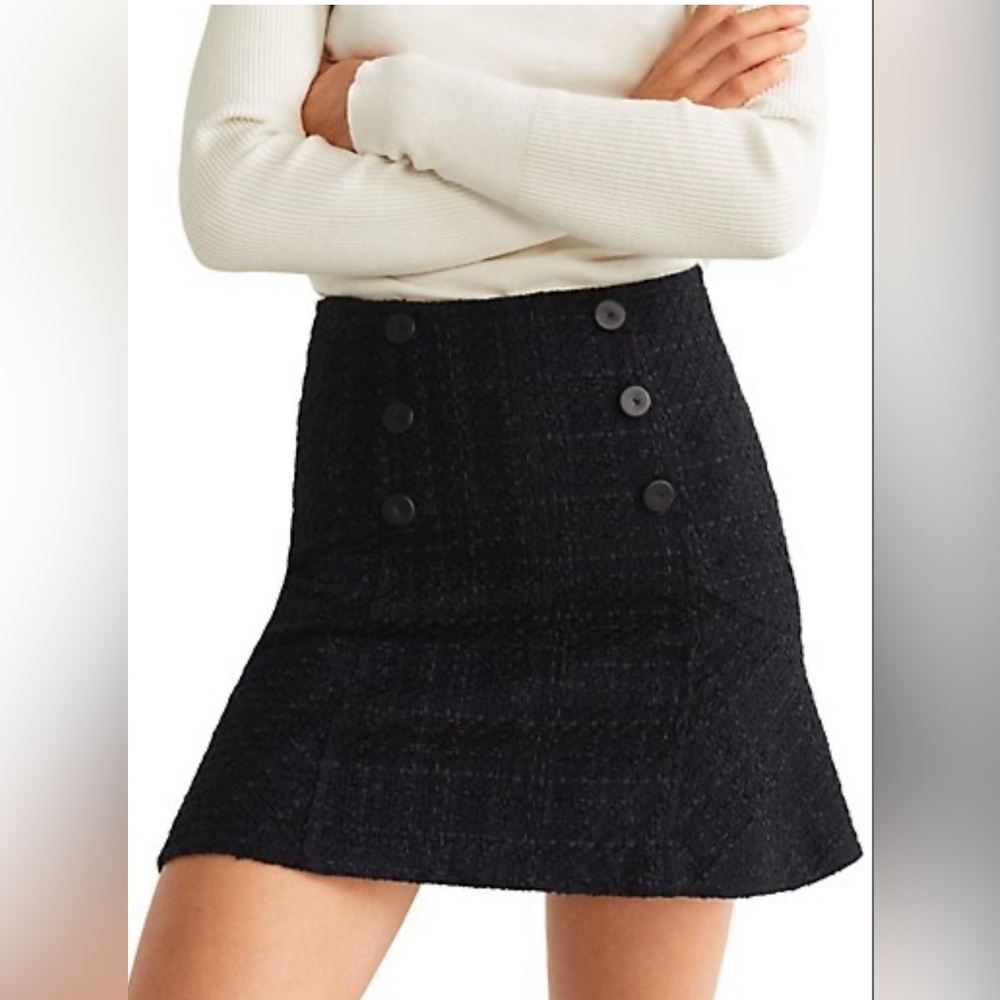 MANGO Carola mini tweed skirt